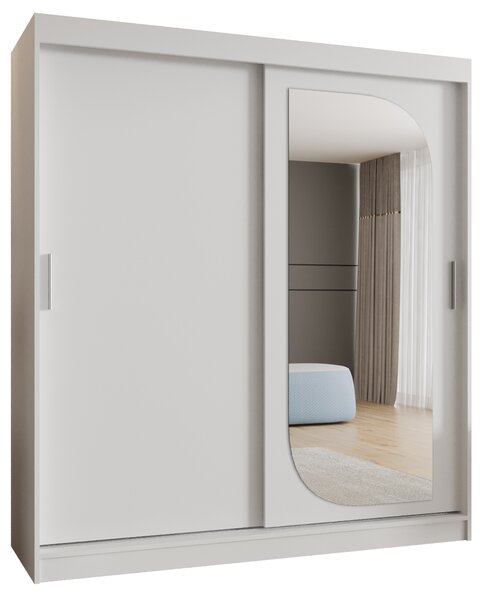 Šatní skříň 180 cm Lulu (bílá). Akce -20%