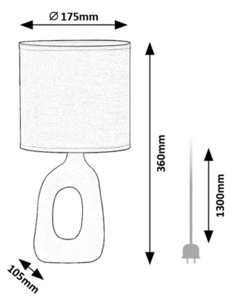 Rabalux Modrá stolní lampa Sylira pro žárovku E14 74072