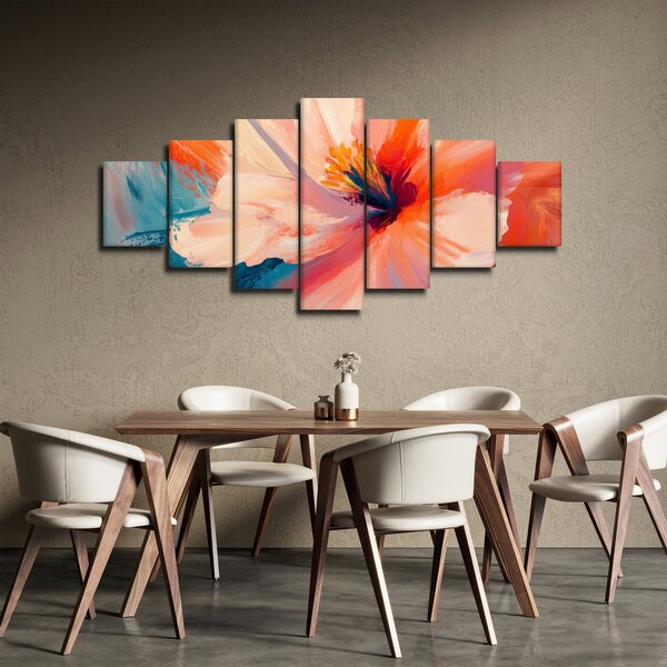 Obraz - Malovaný květ (210x100 cm)