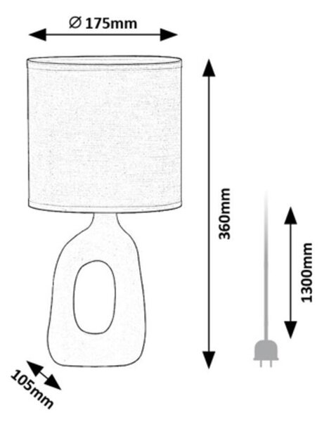 Rabalux Bílá stolní lampa Sylira pro žárovku E14 74070