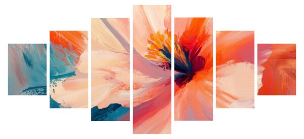Obraz - Malovaný květ (210x100 cm)