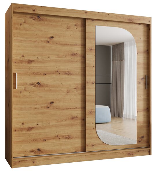 Šatní skříň 200 cm Lulu (dub artisan). Akce -20%