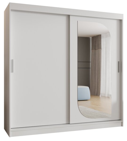 Šatní skříň 200 cm Lulu (bílá). Akce -20%