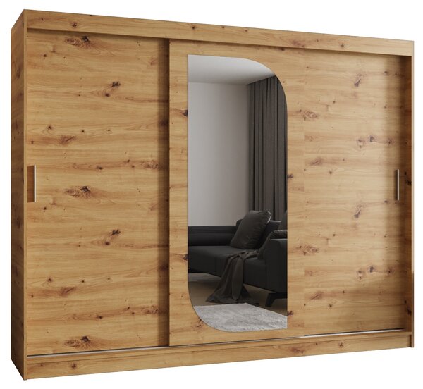 Šatní skříň 250 cm Lulu (dub artisan). Akce -21%