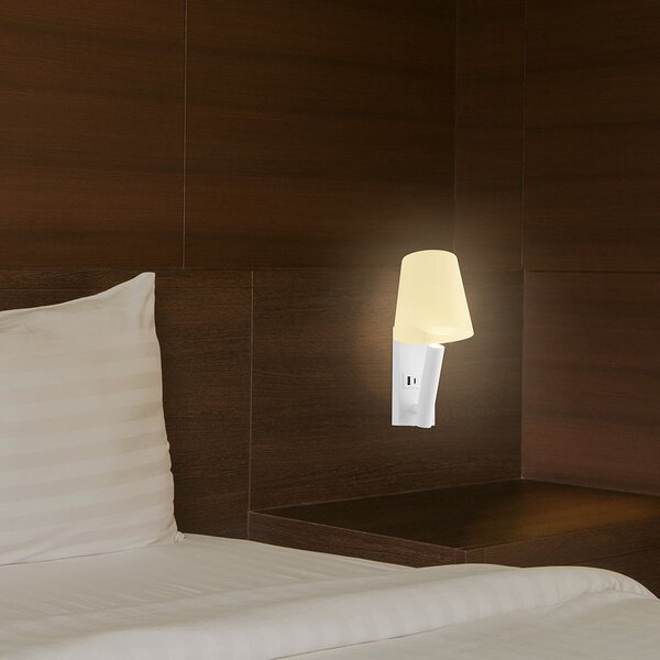 LED Solution Bílé nástěnné LED svítidlo s USB/PD nabíjením 2W 240006