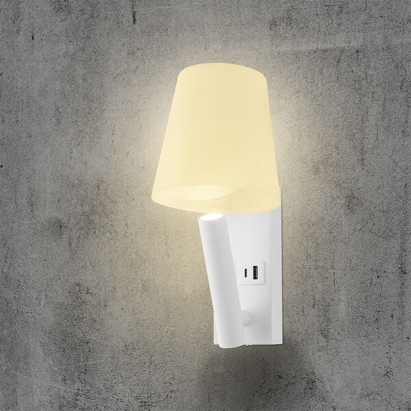 LED Solution Bílé nástěnné LED svítidlo s USB/PD nabíjením 2W 240006