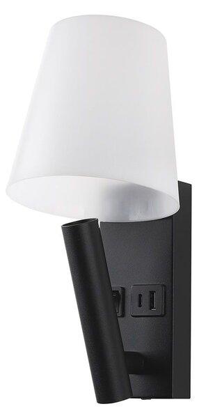 LED Solution Černé nástěnné LED svítidlo s USB/PD nabíjením 2W 240016