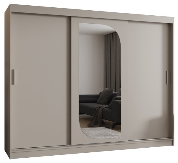 Šatní skříň 250 cm Lulu (kašmír). Akce -21%
