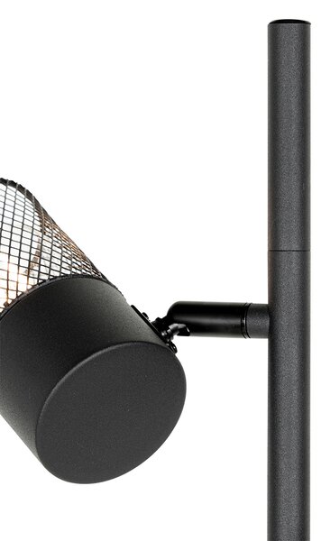 Průmyslová stojací lampa černá 3-světlo - Jim