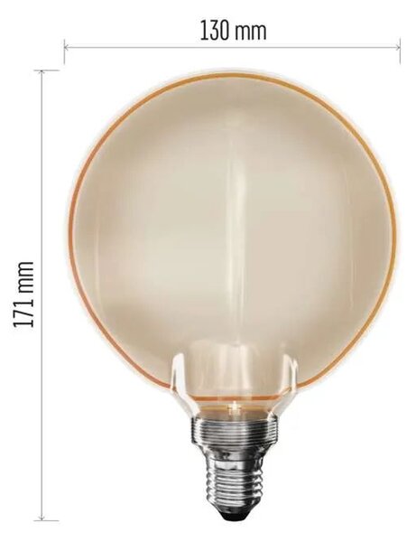 EMOS LED žárovka Filament jantar G130 4W E27 Z5BO11
