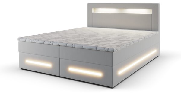Čalouněná postel boxspring MANU + topper, 160x200, soft 17