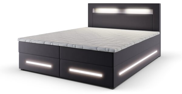 Čalouněná postel boxspring MINOR + topper, 160x200, soft 29