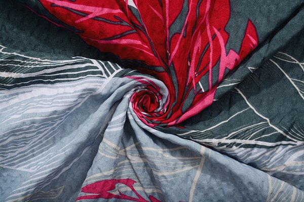 Krepové povlecení mikro BILA malinové 140x200 cm