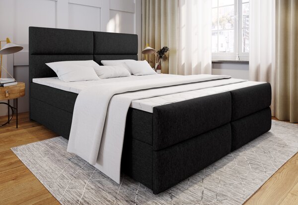 Čalouněná postel boxspring MILON + topper, 180x200, sawana 21