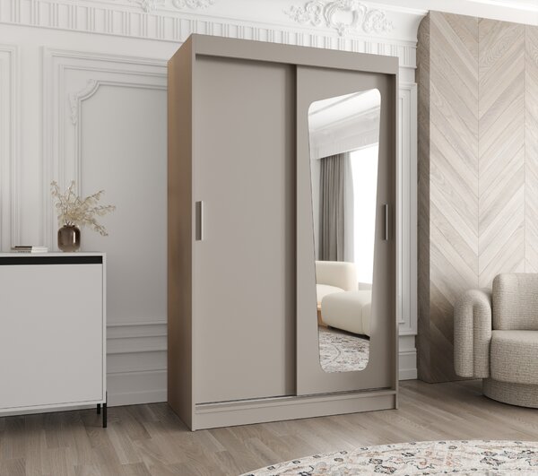 Šatní skříň 120 cm Mokka (kašmír). Akce -21%