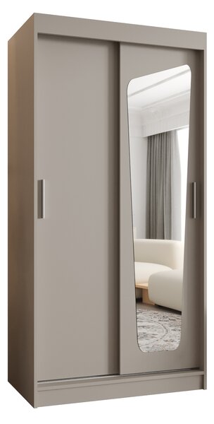Šatní skříň 100 cm Mokka (kašmír). Akce -21%