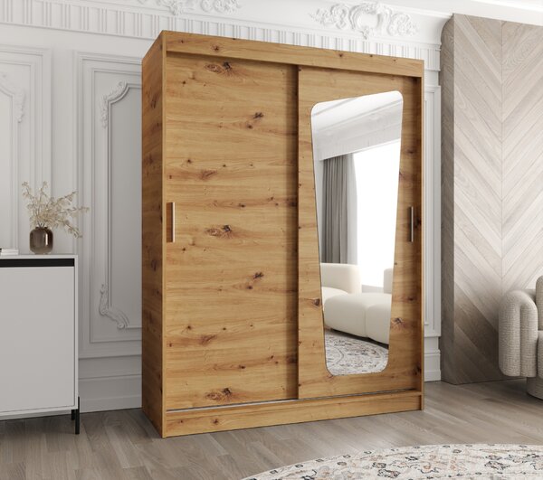 Šatní skříň 150 cm Mokka (dub artisan). Akce -21%