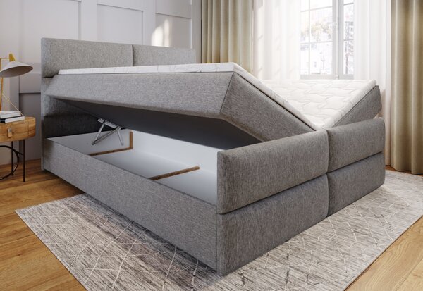 Čalouněná postel boxspring MILON + topper, 180x200, sawana 21