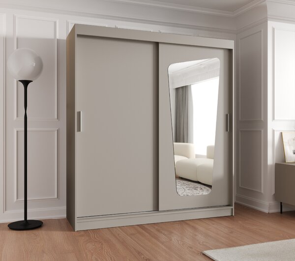 Šatní skříň 180 cm Mokka (kašmír). Akce -20%