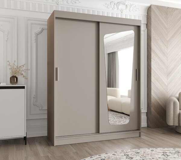 Šatní skříň 150 cm Mokka (kašmír). Akce -21%