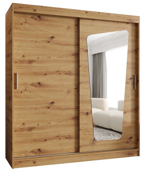 Šatní skříň 180 cm Mokka (dub artisan). Akce -20%