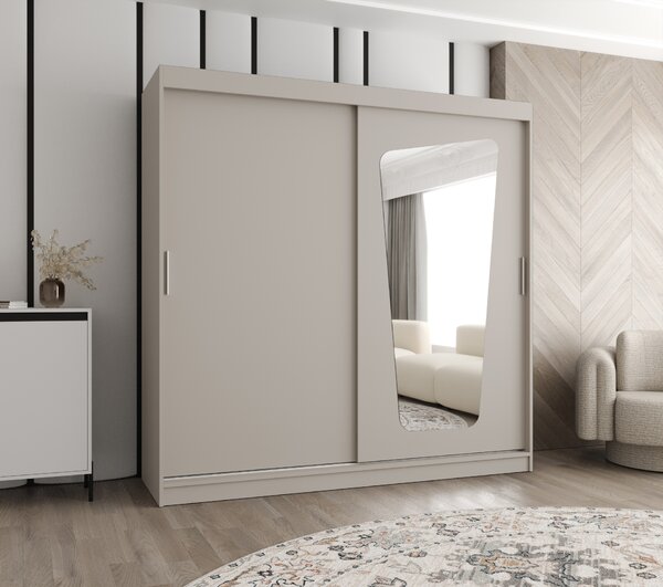 Šatní skříň 200 cm Mokka (kašmír). Akce -20%