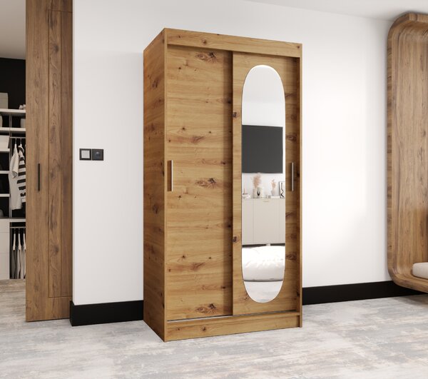 Šatní skříň 100 cm Ronny (dub artisan). Akce -21%