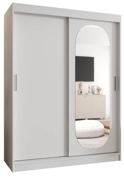 Šatní skříň 150 cm Ronny (bílá). Akce -21%