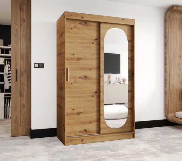 Šatní skříň 120 cm Ronny (dub artisan). Akce -21%