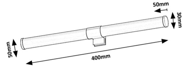 Rabalux Černé LED svítidlo nad zrcadlo Zain 40cm 6W 75043