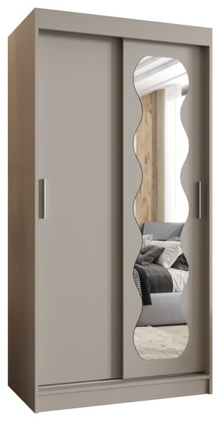 Šatní skříň 100 cm Spock (kašmír). Akce -21%