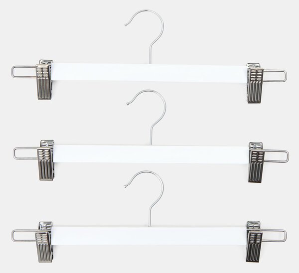 Sinsay - Dřevěná ramínka s klipsy 3 pack - bílá