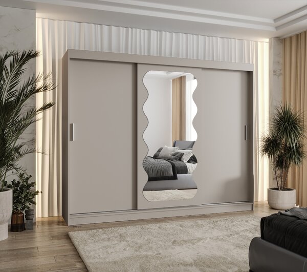 Šatní skříň 250 cm Spock (kašmír). Akce -21%
