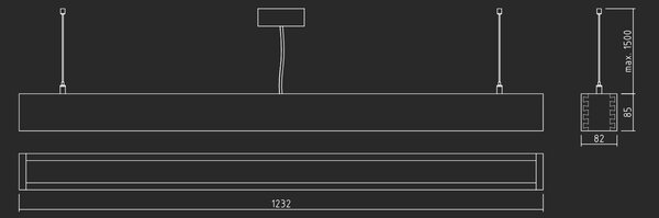 APLED Lineární závěsné LED svítidlo Look Woodline Dub 120cm 36W Barva světla: Teplá bílá 21184