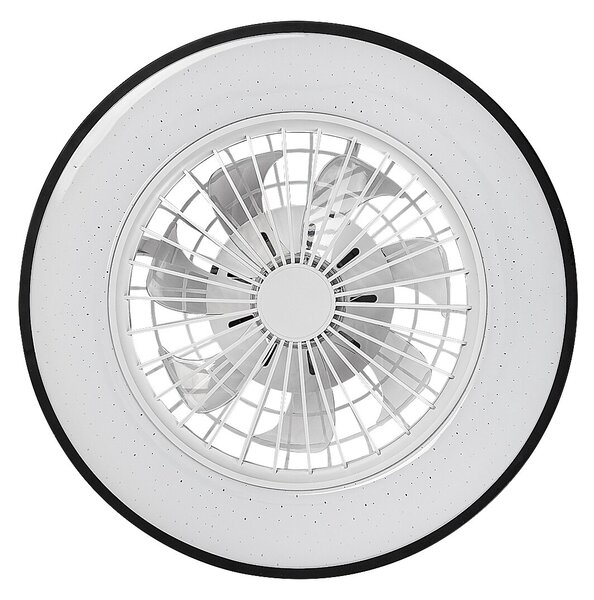 Rabalux Černo-bílé stropní LED svítidlo s ventilátorem Dalfon2 485mm 48W CCT s DO 71331