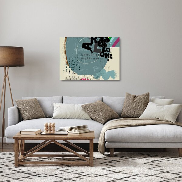 Skleněný obraz - Létající balón s duhou (70x50 cm)