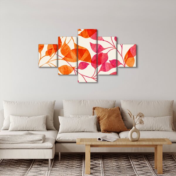Obraz - Oranžové lístí (125x70 cm)
