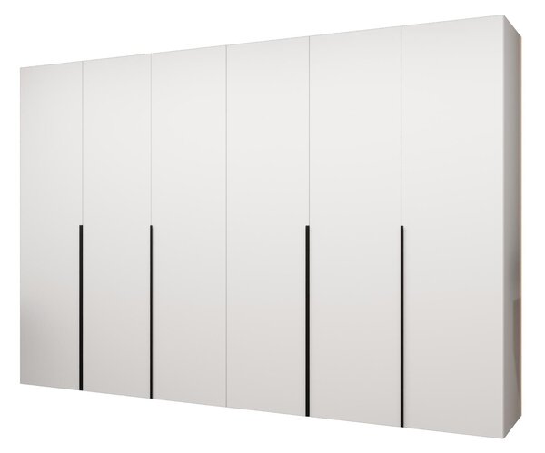Šatní skříň 300 cm Alice 1 (bílá + černá)