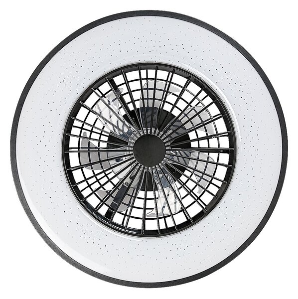 Rabalux Černé stropní LED svítidlo s ventilátorem Dalfon2 540mm 72W CCT s DO 71334