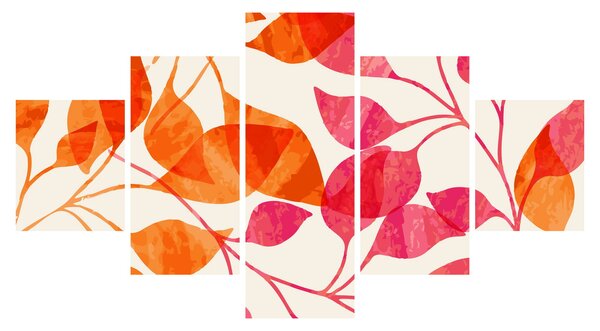 Obraz - Oranžové lístí (125x70 cm)