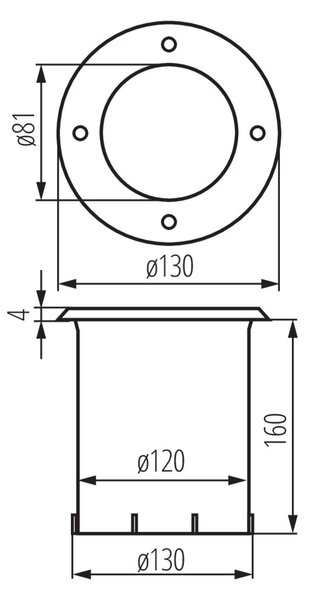 Kanlux Nájezdové svítidlo BERG AD, IP67, 1xGU10, 13 cm