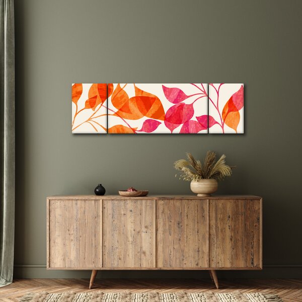 Obraz - Oranžové lístí (170x50 cm)