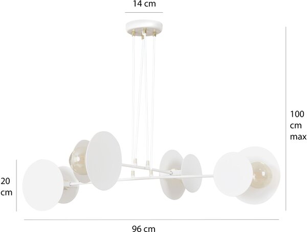 Emibig Idea závěsné svítidlo 4x15 W bílá 793/4