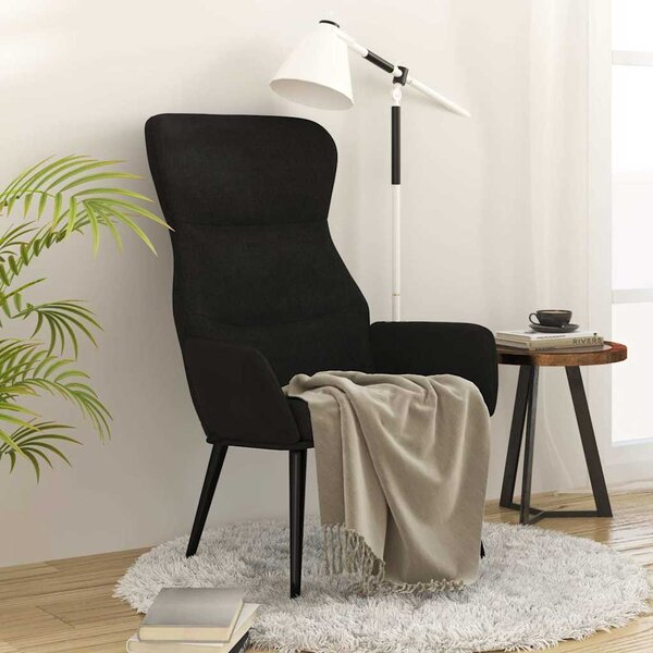 Relaxační křeslo černé textil 341077