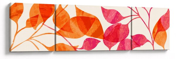 Obraz - Oranžové lístí (170x50 cm)