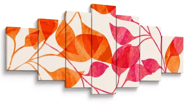 Obraz - Oranžové lístí (210x100 cm)