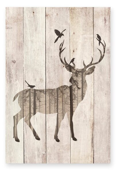 Dřevěná cedule 40x60 cm Deer – Really Nice Things