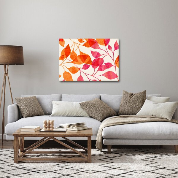 Obraz - Oranžové lístí (70x50 cm)