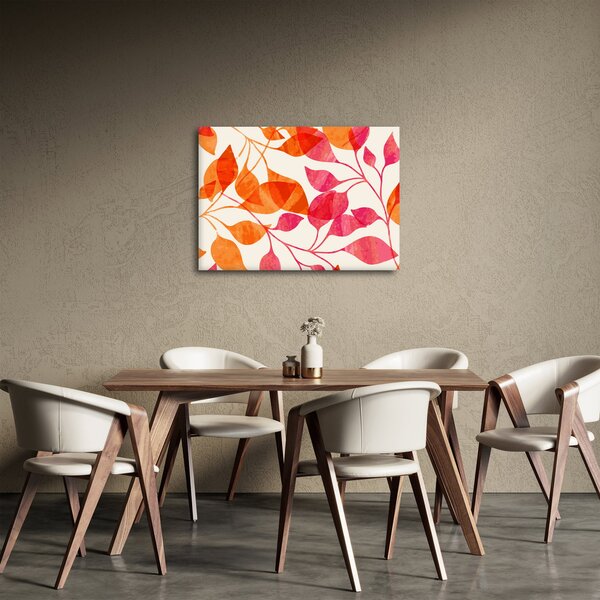 Obraz - Oranžové lístí (70x50 cm)