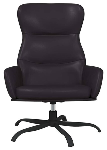 Relaxační křeslo černé umělá kůže 341084